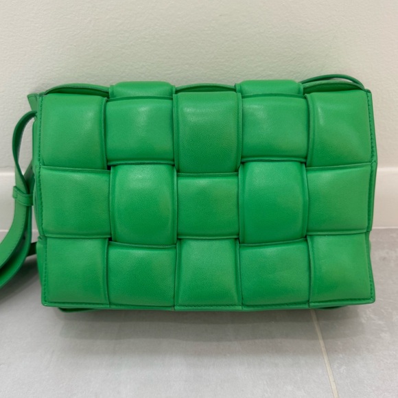 Bottega Veneta Handbags - Bottega Veneta Borba Intreccio Napa: Grass green/ gold